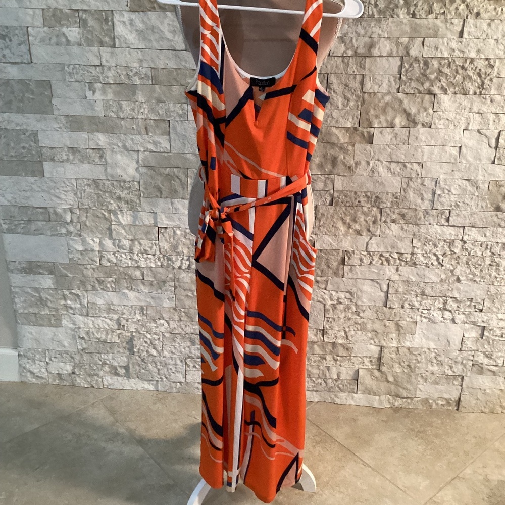Papillon ORANG Abstract Stretch Jumpsuit with Pockets (NWT)